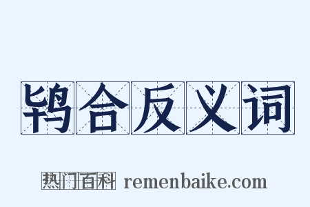 鸨合反义词是什么意思的图片
